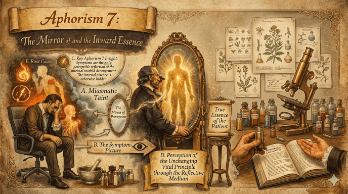 Aphorism - 7, "Symptoms as the mirror of Disease’s Dynamic essence."